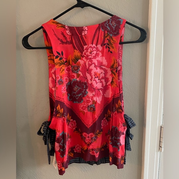 Free People This Sweet Love Floral Side Tie Tank - Picture 4 of 7